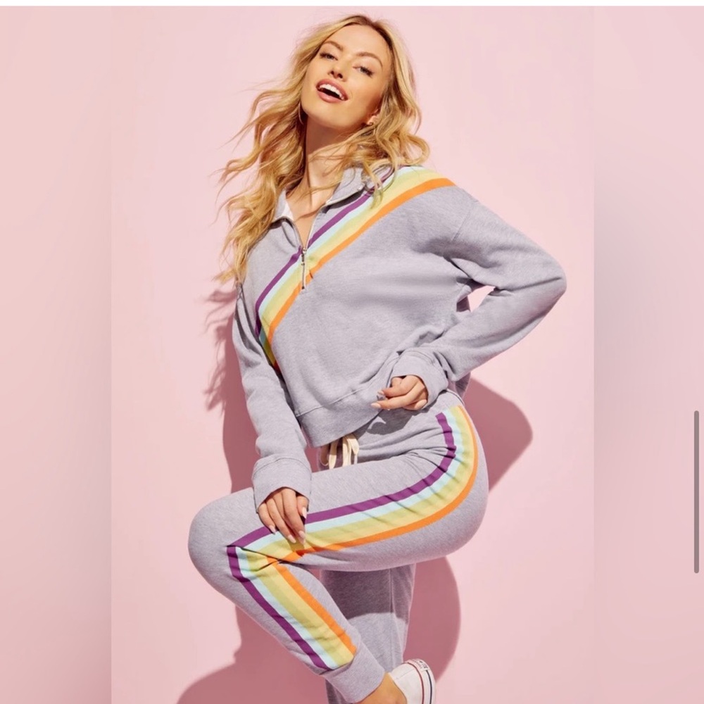 Wildfox Rainbow Stripe Matching Set!!! Size Xsmall - image 1
